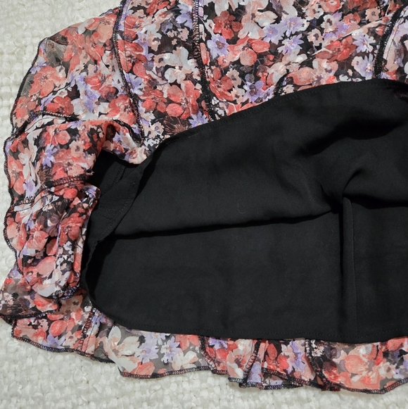 VICI Floral Boho Mini Skirt Pink Purple Size Large - Picture 8 of 10